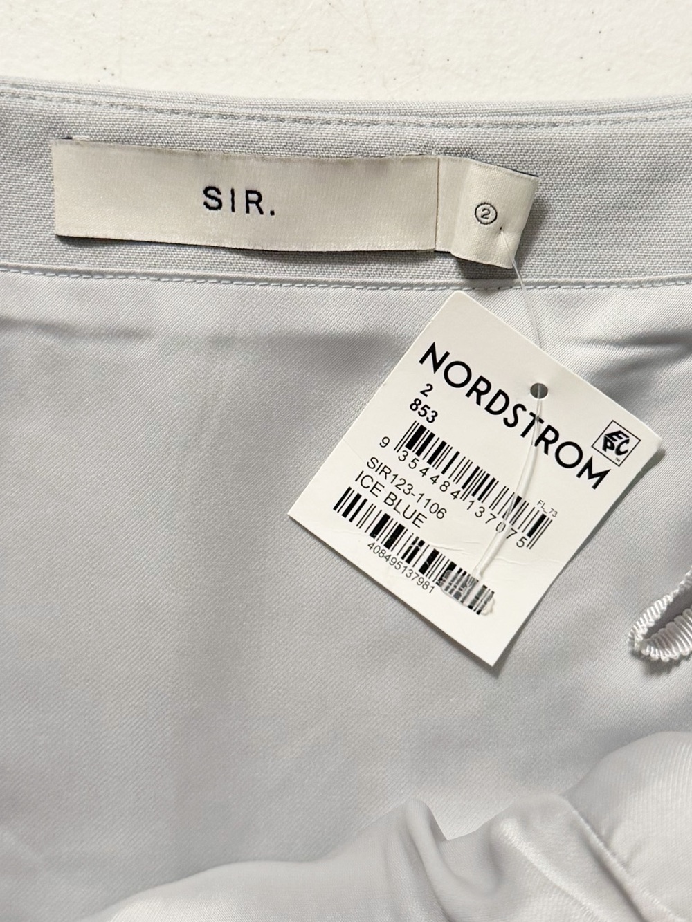 NWOT SIR. The Label Sandrine Strapless Mini Dress in Ice Blue Grey - Picture 9 of 10